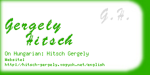 gergely hitsch business card